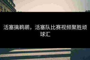 活塞擒鹈鹕，活塞队比赛视频聚胜顽球汇
