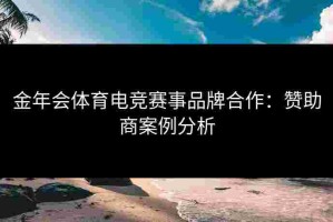金年会体育电竞赛事品牌合作：赞助商案例分析