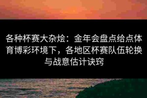 各种杯赛大杂烩：金年会盘点给点体育博彩环境下，各地区杯赛队伍轮换与战意估计诀窍